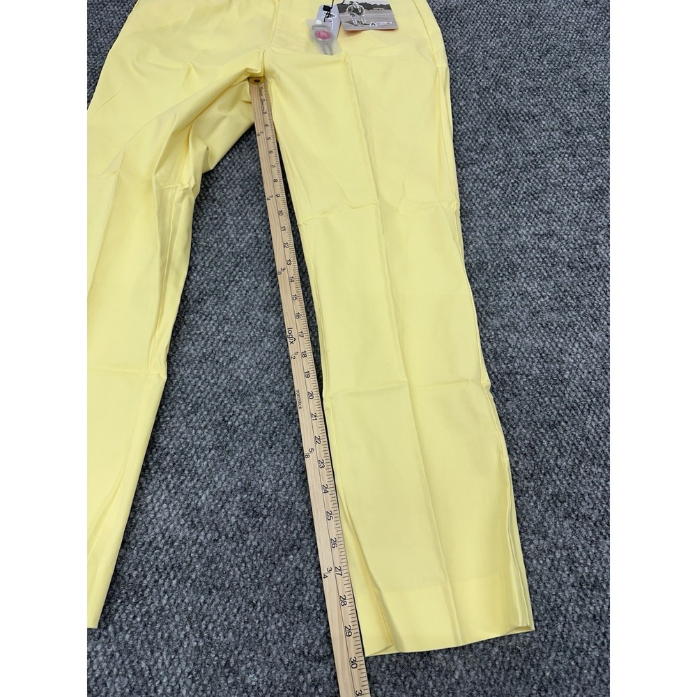 Royal and Awesome Men's 34x30 Golf Pants Trousers Pastel Yellow Stretch - New - Picture 10 of 12